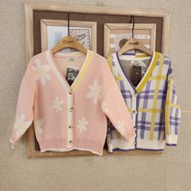 치크 23 S/S 유아 아동 키즈 토들러 남아 여아 봄 여름 신상품! 파스텔 톤의 사랑스러운! 매장 일러스트 가디건