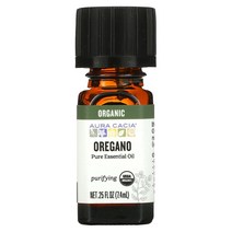 아우라카시아 순수 에센셜 오일 유기농 오레가노 0.25fl oz(7.4ml)