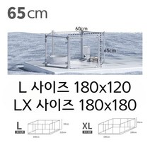 포포콜라 사이즈 L & XL 투명 아크릴 새끼 강아지 울타리 펜스 안전문 가림막 견사, 실버[높이65CM]