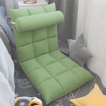 다다미 침대 등받이 의자 귀여운 침실 싱글 베이 접이식 1인용 이동식 소파베드 슈퍼싱글, 5 라지 플란넬 그린 (허리 베개)