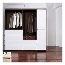 [아르스노바] 시스템 드레스룸(1단행거+4단서랍+1단드레스장+틈새수납장), 상세 설명 참조