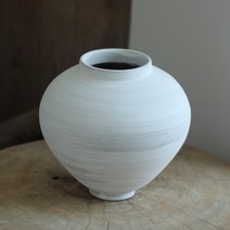 백자 달항아리 도자기화병 빈티지 세라믹 화병 3, 작은 높이 19x20cm