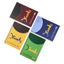 아트앤디자인 200g 드로잉 스케치북 16절 / 내지 미색 (16매) / 표지 랜덤발송 / 단품 묶음할인, 10권 (10%할인), 좌철