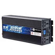 순수 정현파 차박 전기 자동차 밧데리 인산철 12v, 3500W + LCD 220V 24V