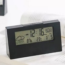 르베어 심플 화이트 탁상시계, 블랙 불투명