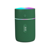 공기청정기 부품 미국(USA)B 미니 초음파 가습기 아로마 음이온 미스트 메이커 220ML 에센셜 오일 디퓨저 자동차 청정기 LED 야간 조명 포함, [02] green
