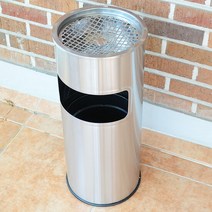 키친프리 재털이 스텐 휴지통 중 대형 카페쓰레기통, 단품