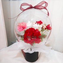 효정Flower 미니 카네이션 반전용돈풍선박스, 레드