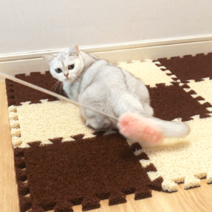 펫플러 고양이 사막화방지 코일 모래매트, 투톤브라운
