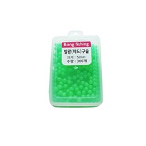 봉피싱 발광구슬 하드구슬 초록 대용량벌크 자작채비구슬, 6m