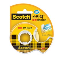 3M 스카치투명양면테이프 237D(18mmx7.6M)