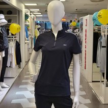 루이까스텔 여성 골프 강력추천 소매로고 자가드 반집업 티셔츠 3LTTS410 네이비 루이 777