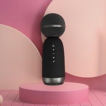 블루투스 노래방 마이크 무선 차량 가정용 for sing condenser mic dj, 검은색