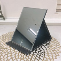 클레이쇼핑 ABM 가죽PU 접이식거울 15.5x21.5cm 거울 접이식거울 화장대거울 사각거울 휴대용거울, 단품