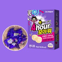 닥터헬퍼 포아워 8정 잠깨는사탕 고카페인 타우린 함유 금연 커피 입냄새제거사탕