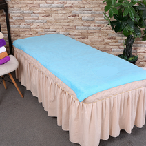 미용실전용 타올 미용샵침대 목욕타월 안마 발맛사지 용품 대전 구멍이있다 .침대시트 깔기침대 큰, T37-하늘색 에메랄드 두터운천미포함 홀, C01-80x180cm