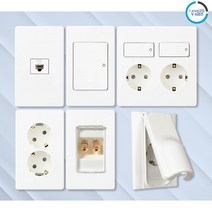 진흥전기 V 시리즈 화이트 스위치 콘센트 통신 커버 모음, 36.인터넷8P2구+CATV2방 2개용