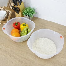 과일 물빠짐 쌀세척 채반 믹싱볼 야채 편리한 바가지 채반/소쿠리, 본상품선택