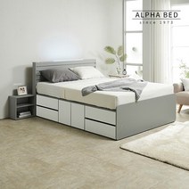 어셈블 LED 멀티 수납 슈퍼싱글 침대+천연라텍스매트리스(배송비 별도), 월넛/D타입/커버B