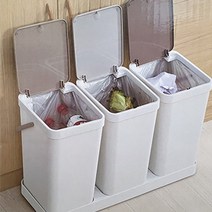 기타 바보사랑[리빙톡톡]DK-543트리플 분리형 쓰레기통 재활용 분리수거함