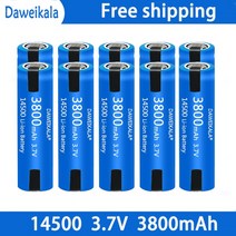 전동킥보드 배터리 14500 3.7V AA 3800mah 리튬 이온 용접 포함 전동 칫솔 면도기 이발사용 충전식, 05 10pcs