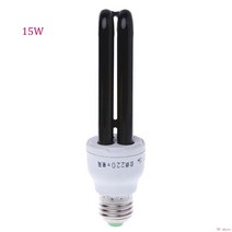 E27 15/20/220 W UV 자외선 형광 블랙라이트 CFL 전구 램프 V 곤충 트랩, 01 15W, 01 15w, 한개옵션1