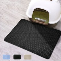 고양이 벌집모래매트 사각엠보형 사막화방지 포켓형 고양이매트 45 x 60 cm, 블루