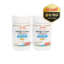 하이웰 뉴질랜드 오메가3 1500mg 원어데이 90정 DHA EPA 비타민E 비타민D3 함유, 2개