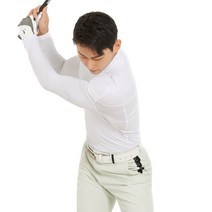 300야드 아쿠아업 스윙서포터 치킨윙 자세교정 스윙교정 골프 슬라이스 티셔츠 골프 이너웨어, M, 퓨어화이트