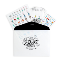 [바둑이창작소] 유치원 어린이집 방수 네임스티커 이름표 이름스티커 주문제작, 1장, 프리미엄 숲속친구들A-백색