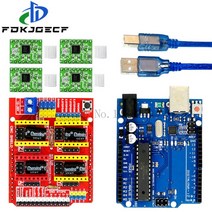 CNC 방패 V3 조각 기계 3D 인쇄 4 개 A4988 DRV8825 드라이버 확장 보드Arduino UNO R3 30cm USB 케이블 376eEA2b5, 01 Green A4988 Kit