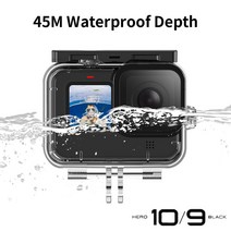 GoPro-고프로 히어로 9 방수 케이스 하드 커버 셸 렌즈 보호기 다이빙 하우징 쉘 스포츠 카메라 액세서리 11 10 45M