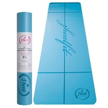 제이힐 프리미엄 천연고무 PU 요가매트, 스카이 블루