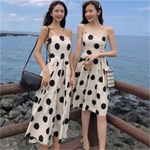 셀러허브 여성패션 [오노마] ONM 빅 도트패턴 끈나시 여름 원피스 바캉스패션 2종류
