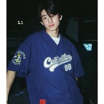 야구복반티 야구반티 반티야구복 하라주쿠 야구 남성 여성 자수 편지 인쇄 폭격기 tshirt 대형 streetwear 의상 미국 티셔츠