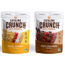 키토 씨리얼 카탈리나 크런치 시리얼 버라이어티 허니 그레이엄 & 다크 초콜릿 (2가지맛), 6 맛