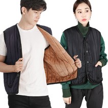 남녀공용 기모 베스트 조끼 겨울 남성 여성 커플