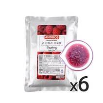앤드로스 라즈베리 리플잼, 1kg, 6개