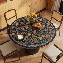 원형 테이블매트 럭셔리 대형 식탁매트 가죽 방수 깔개 라운드 식탁보, 지름 130 cm 라운드 테이블 매트, B타입