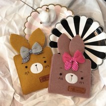 토끼 생리대파우치 만들기 펠트 교구 바느질diy, 분홍