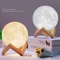 3D 입체달 조명 힐링문 무드등 취침등 인테리어 수유등 캠핑등 스탠드, 3D입체달조명-사출성형방식형