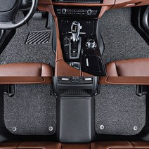 [한정특가] 자동차 카매트 6D 카매트 풀세트 코일매트+가죽매트 카매트 1열+2열, 티볼리4륜 2016-2018, 6D카매트 커피브라운+브라운, 쌍용