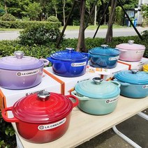 Lecreuset [르쿠르제] 시그니처 양수 무쇠냄비 22 24cm 법랑냄비 마미떼 깊은냄비 집들이 선물 9종, 핑크