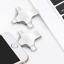 저무리 USB3.0 펜 드라이브 아이폰 7 아이패드 아이팟 iOS 안드로이드 유형 C 전화 금속 OTG iFlash USB 플래시 드라이브 128GB 256GB 512GB 1TB, 01 은_02 128GB