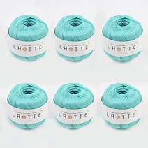 [앵콜스] (10+1) 라떼 LATTE 여름 코바늘 모자 가방 뜨개실, (6볼묶음) 08 민트