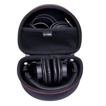 LTGEM 하드 휴대용 케이스 오디오 테크니카 ATH-M50x/M50/M70X/M40x/M30x/M50xMG 프로페셔널 스튜디오 모니터 헤드폰용, Black