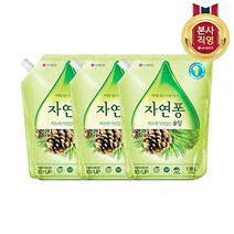 LG생활건강 자연퐁 주방세제 솔잎 리필 1.18L x 3개