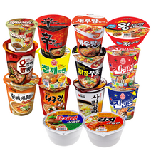 [안녕골목마켓] 소컵라면14종(신라면 새우탕 튀김우동 너구리 짜파게티범벅 안성탕면 오짬 사리곰탕 참깨 진매 진순 육개장사발면 김치사발면 미니왕뚜껑), 14개