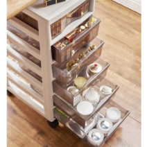 네일아트 쥬얼리 보관함 데스크탑 서랍 정리함 바퀴가 달린 6 층 네일 도구 박스, 바퀴가달린6층네일도구쥬얼리박스