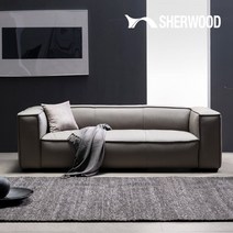 [쉐우드가구]브리사 3인 프로 아닐린 천연면피 소가죽 소파 높은팔걸이형, 딥그린 높은팔걸이형